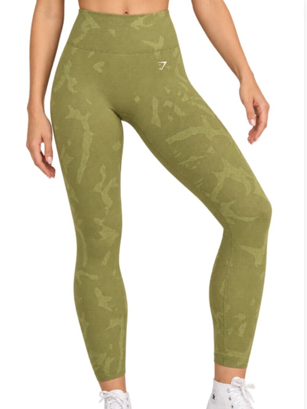 Gymshark Adapt Camo Seamless Leggings green/yellow Sz M